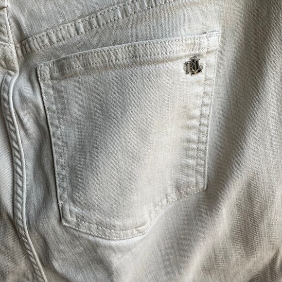Lauren Ralph Lauren Straight Ankle Jeans Cream Wash Petite - Picture 8 of 10